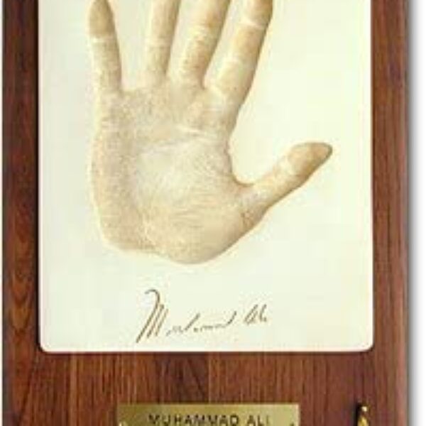 Muhammad Ali HAND PRINT certified The Boxing Series plaque