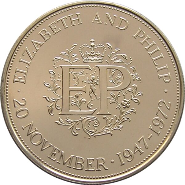 Queen Elizabeth II and Prince Philip Anniversary 20 NOV 1947-1972 Silver coin